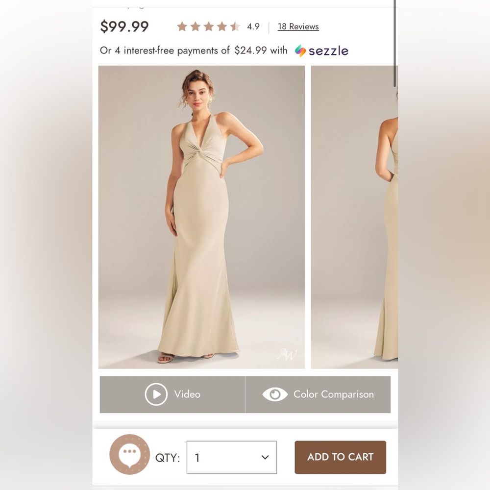 Beige Halter Maxi Dress